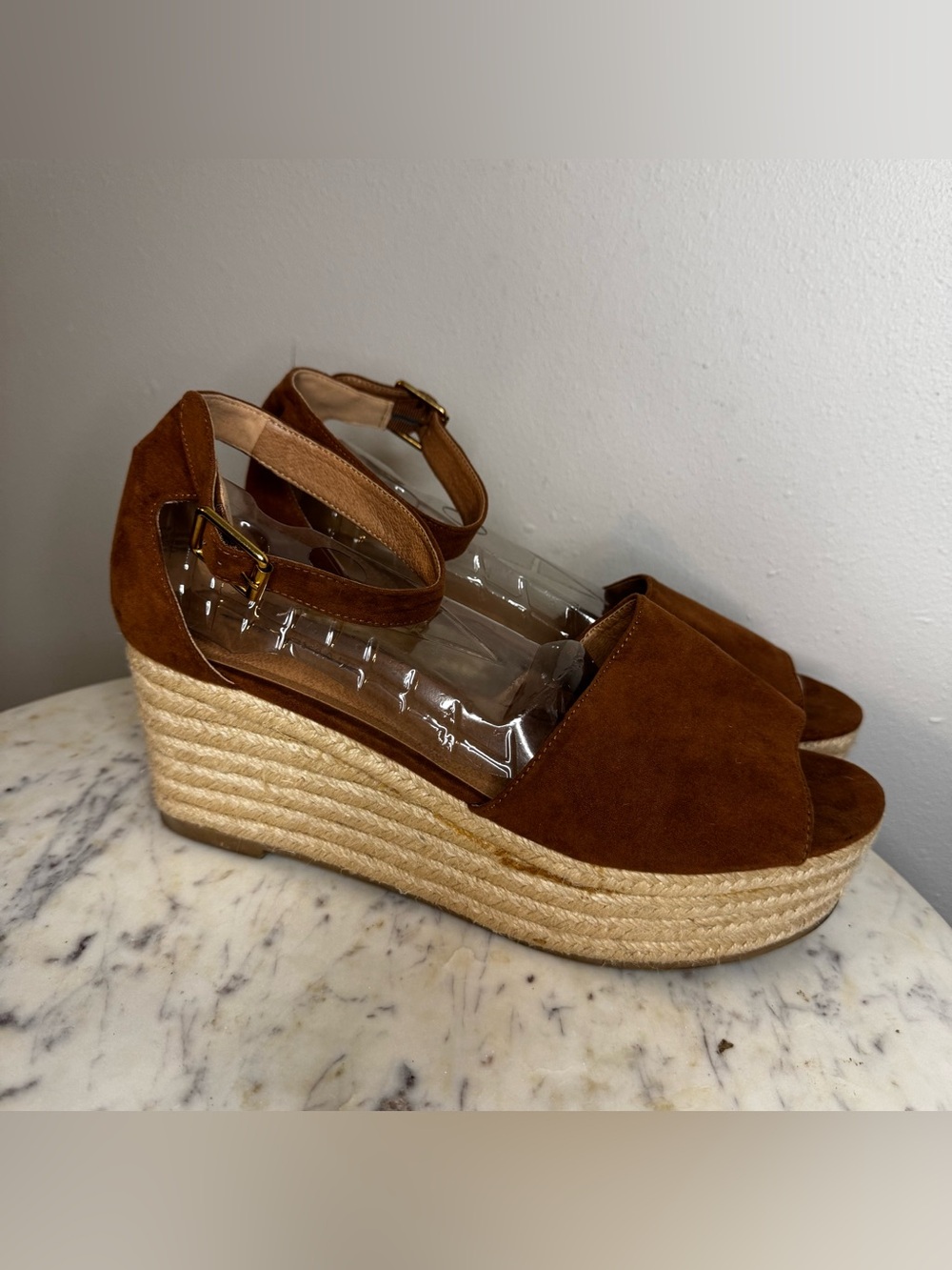 Lane Bryant Sandals Size 11 M
Vegan Suede Wedges shoes brown